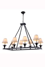 Elegant 1403G38BZ - 1403 FRANKLIN Collection Pendant lamp L:38" W:19" H:33" Lt:8 Bronze Finish