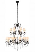 Elegant 1471G44VB - Diana 24 Light Vintage Bronze Chandelier Clear Royal Cut Crystal