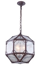 Elegant 1514D14SR - Gordon 3 light Saddle Rust Pendant