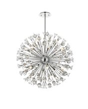 Elegant 2500D38C - Vera 38 Inch Crystal Starburst Round Pendant in Chrome