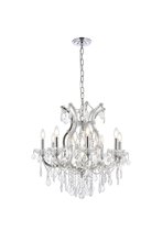 Elegant 2800D26C/EC - Maria Theresa 9 light Chrome Chandelier Clear Elegant Cut Crystal