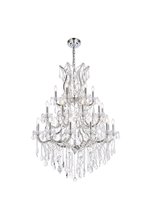 Elegant 2800D38C/EC - Maria Theresa 28 light Chrome Chandelier Clear Elegant Cut Crystal