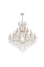 Elegant 2800G44C/EC - Maria Theresa 37 light Chrome Chandelier Clear Elegant Cut Crystal