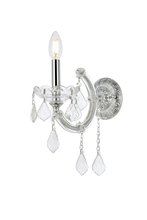 Elegant 2800W1C/EC - Maria Theresa 1 light Chrome Wall Sconce Clear Elegant Cut Crystal