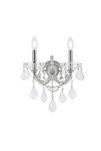 Elegant 2800W2C/EC - Maria Theresa 2 light Chrome Wall Sconce Clear Elegant Cut Crystal