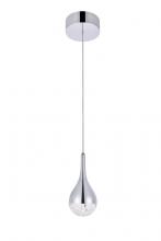 Elegant 3801D4C - Amherst Collection LED 1 - Light Pendant 5 in X 9in Chrome Finish