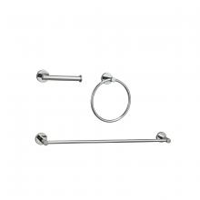 Elegant HWB-11S3RPCH - Alma 3-Piece Bathroom Hardware Set in Chrome