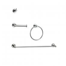 Elegant HWB-11S4PCH - Freya 4-Piece Bathroom Hardware Set in Chrome