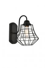 Elegant LD4008W10BK - Candor 1 Light Black Wall Sconce