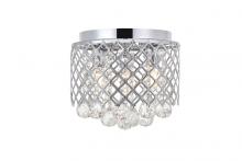 Elegant LD5010F10C - Tully 3 Light Chrome Flush Mount