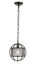 Elegant LD5041D10BK - Zeke 1 light Black pendant