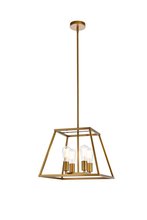 Elegant LD720D16BR - Declan 16 Inch Pendant in Brass