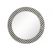 Elegant MR52828 - Round Mirror 28 Inch in Chevron