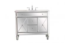 Elegant VF11042SL - 42 In. Single Bathroom Vanity Set in Antique Silver