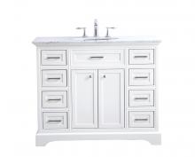 Elegant VF15042WH - 42 In. Single Bathroom Vanity Set in White