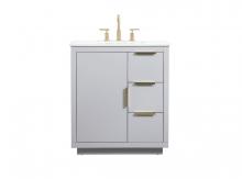 Elegant VF19430GR - 30 Inch Single Bathroom Vanity in Grey