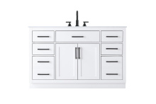 Elegant VF29754WH - Alden 54 inch Single Bathroom Vanity in White