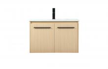 Elegant VF44530MMP - 30 Inch Single Bathroom Vanity in Maple