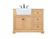 Elegant VF60242NW - 42 Inch Single Bathroom Vanity in Natural Wood