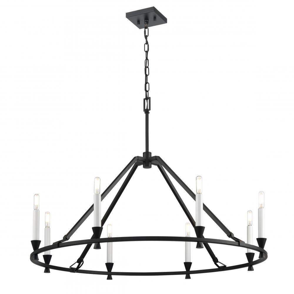 Carisbrooke 34" Chandelier, Black