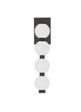 Visual Comfort & Co. Modern Collection SLWS22527BZ - Sean Lavin Perle 1-light dimmable LED sconce with dark bronze finish and glass shade