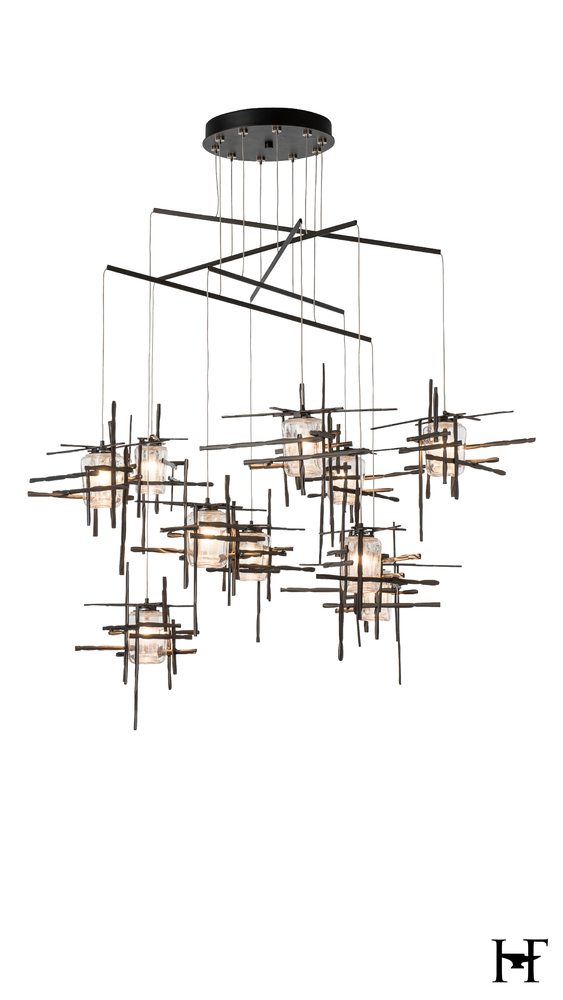 Tura 10-Light Seeded Glass Mobile Pendant