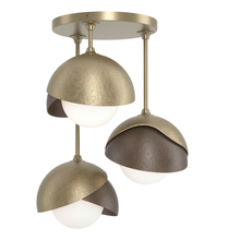 Hubbardton Forge - Canada 121374-SKT-84-05-GG0711 - Brooklyn 3-Light Double Shade Semi-Flush