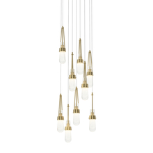 Hubbardton Forge - Canada 131100-SKT-LONG-86-YG0434 - Link 9-Light Blown Glass Pendant