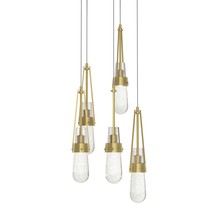 Hubbardton Forge - Canada 131120-SKT-LONG-86-YG0434 - Link 5-Light Blown Glass Pendant