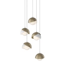 Hubbardton Forge - Canada 131125-SKT-LONG-02-84-GG0711 - Brooklyn 5-Light Double Shade Pendant