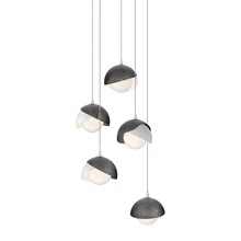 Hubbardton Forge - Canada 131125-SKT-LONG-02-89-GG0711 - Brooklyn 5-Light Double Shade Pendant