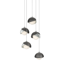 Hubbardton Forge - Canada 131125-SKT-LONG-82-89-GG0711 - Brooklyn 5-Light Double Shade Pendant