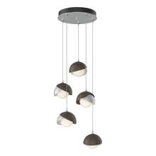 Hubbardton Forge - Canada 131125-SKT-STND-82-05-GG0711 - Brooklyn 5-Light Double Shade Pendant