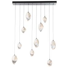 Hubbardton Forge - Canada 131145-SKT-LONG-85-WP0756 - Chrysalis 10-Light Mixed Crystal Pendant