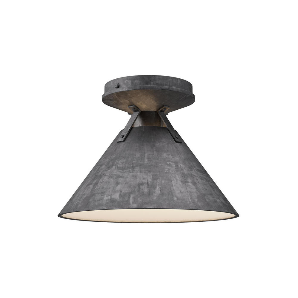 Archer 7-in Steel Shade 1 Light Flush Mount