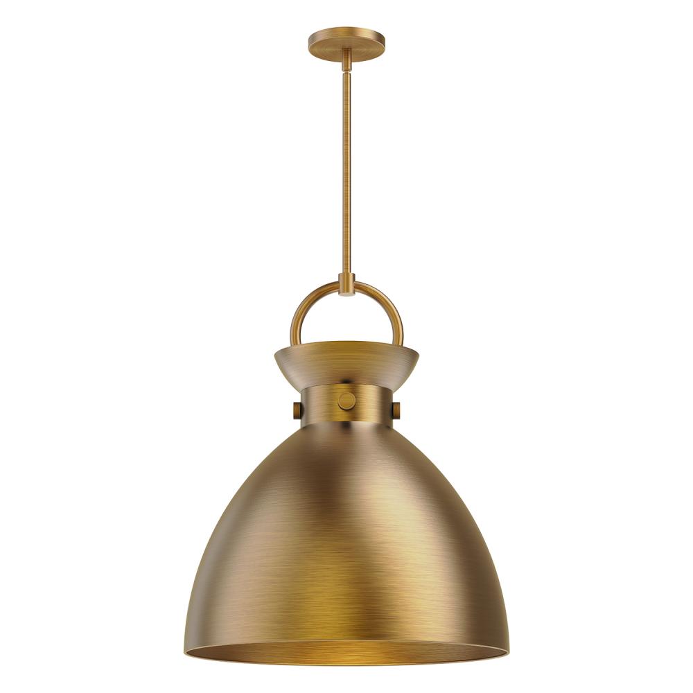 Waldo 18-in Aged Gold 1 Light Pendant