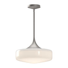 Alora Lighting PD440814BNGO - Lincoln 14-in Brushed Nickel/Glossy Opal Glass 1 Light Pendant