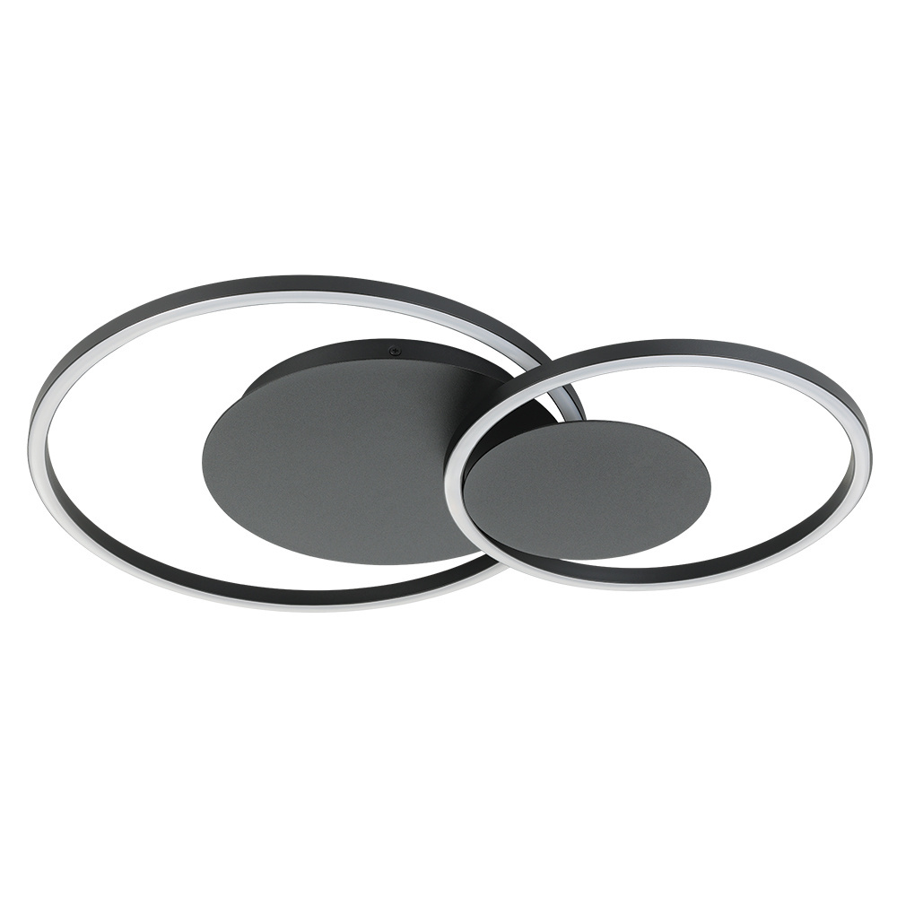 2 LT Integrated LED Ceiling Light w/ a Structured Black Finish