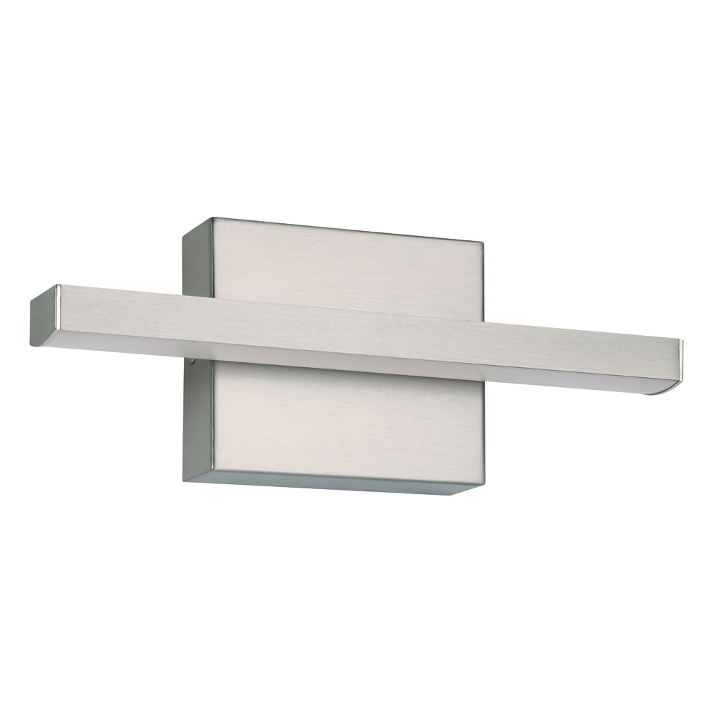 1 LT LED Bath/Vanity Light w/ Matte Nickel Finish & White Acrylic Diffuser