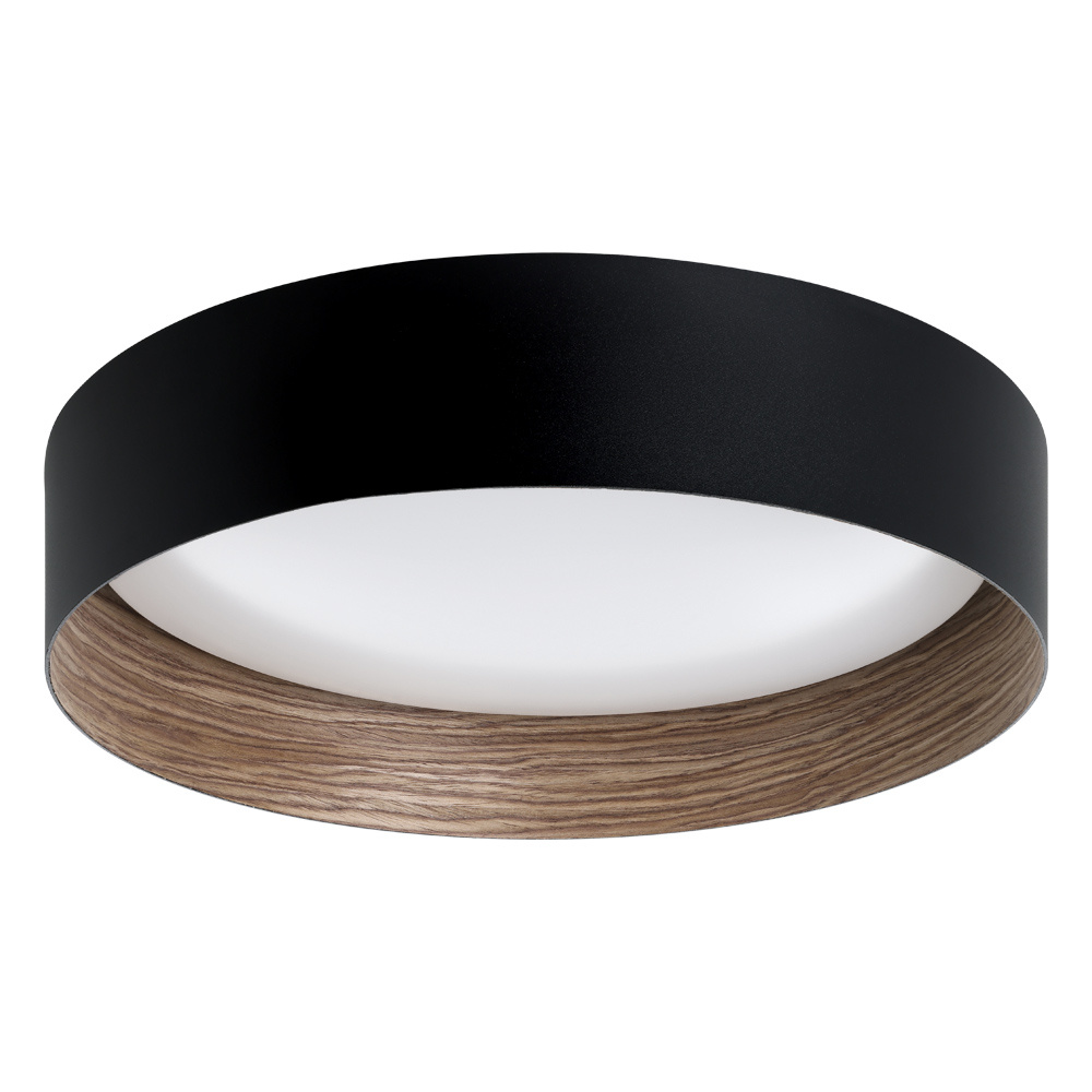 1 LT LED Ceiling Light w/ Black & Sandlewood Venner Finish & White Diffuser