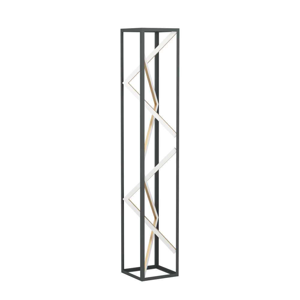 1 LT LED Floor Lamp w/ Black & Gold Finish w/ White Acrylic Diffuser