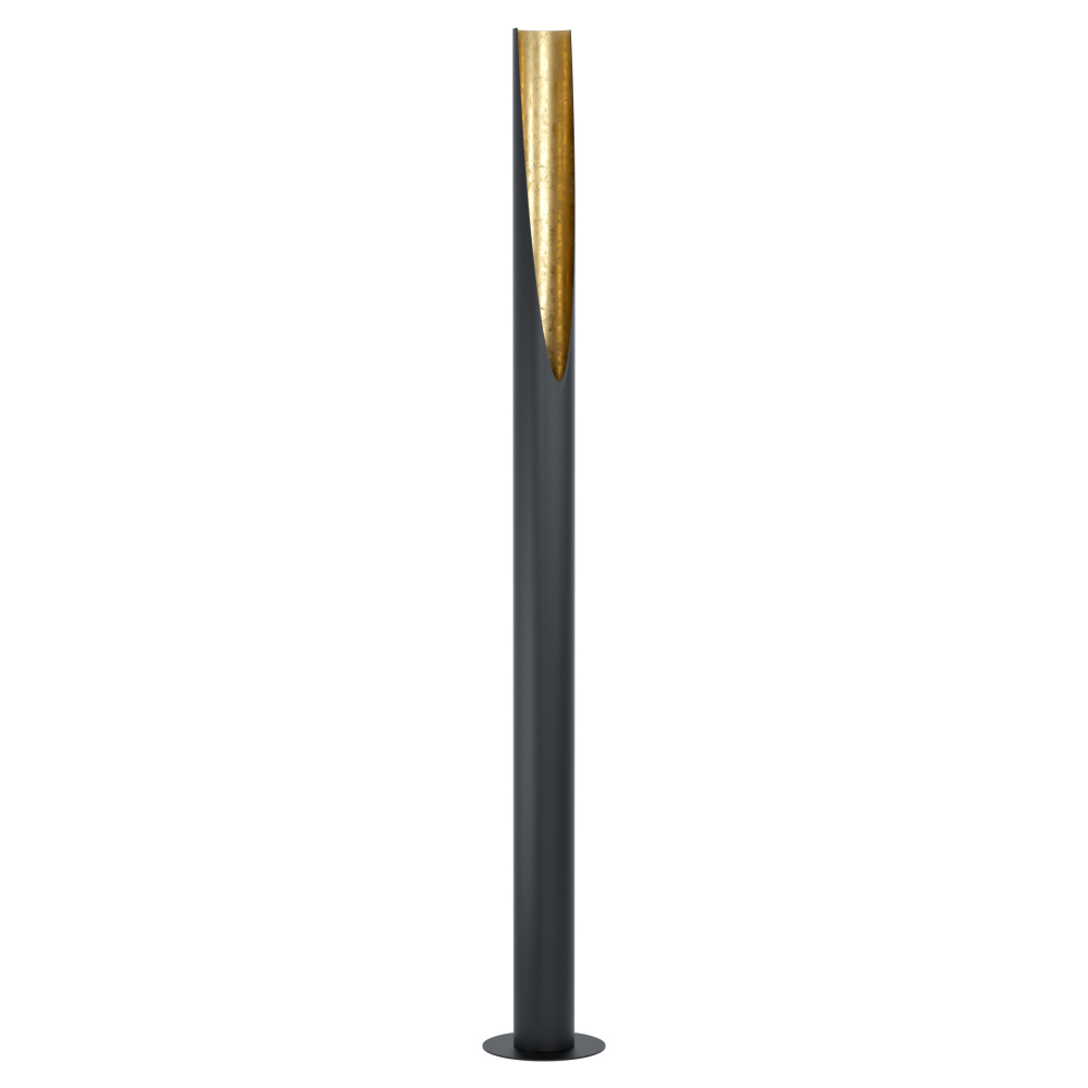 1 LT Floor Lamp w/ Black Exterior Body and Gold Leaf Colored Interior Finish