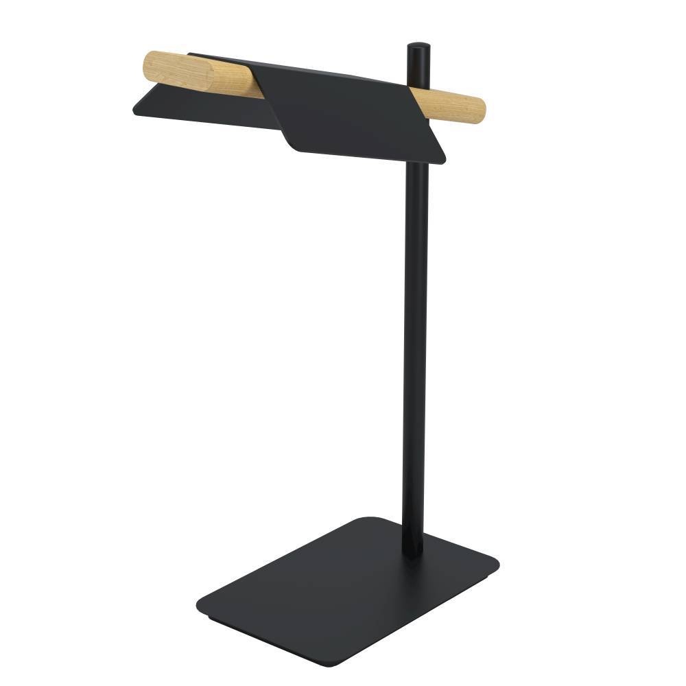 1 LT LED Table Lamp with Black & Wood Finish
