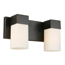 Eglo Canada 202861A - 2 LT Bath/Vanity Light w/ Oil Rubbed Bronze Finish & Frosted Glass Shades