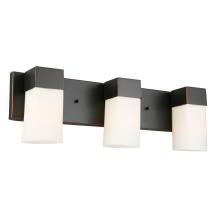Eglo Canada 202863A - 3 LT Bath/Vanity Light w/ Oil Rubbed Bronze Finish & Frosted Glass Shades
