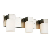 Eglo Canada 202864A - 3 LT Bath/Vanity Light w/ Brushed Nickel Finish & Frosted Glass Shades
