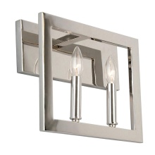 Eglo Canada 204476A - 2 LT Bath/Vanity Light w/ Satin Nickel Finish & Candelabra Based Socket Holders