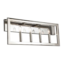 Eglo Canada 204478A - 4 LT Bath/Vanity Light w/ Satin Nickel Finish & Candelabra Based Socket Holders