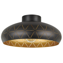 Eglo Canada 205145A - 1 LT Ceiling Light w/ Black & Gold Finish w/ Geometric Design