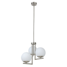 Eglo Canada 205756A - 3 LT Pendant w/ Matte Nickel Finish & Opal Sphere Glass Shades